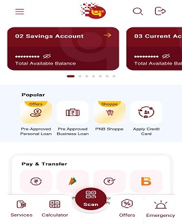 PNB mobile app